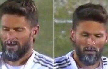 Broda Oliviera Girouda zamarzła, gdy grał w temperaturze -15°C