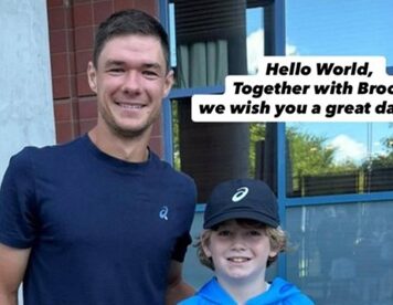 Majchrzak spotyka chłopca, który został okradziony podczas US Open