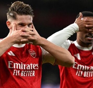 Grad bramek w meczu Arsenalu z Atlético Madryt