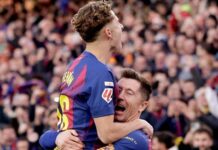 Lewandowski wprowadza Barcelonę na Camp Nou